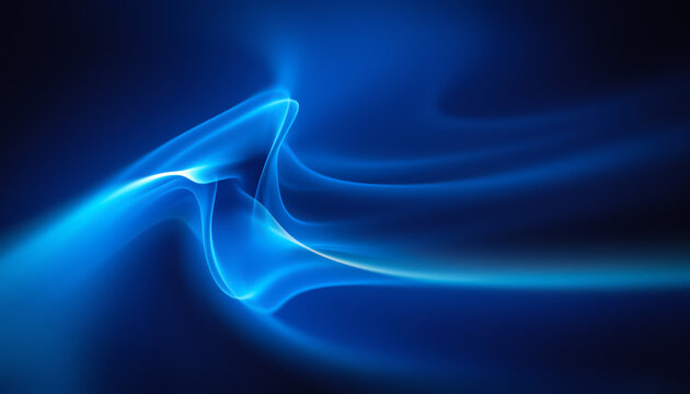 Abstract Background With Flowing Blue Patterns and Shapes