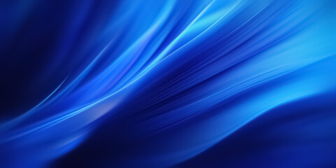 Plakat Blue Abstract Background With Flowing Shapes and Lines