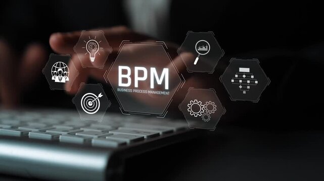 Business Process Management concept showing workflow analysis, process optimization, team collaboration, automation, and performance improvement Marrow