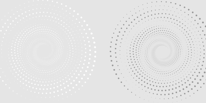 A captivating abstract design featuring a spiral arrangement of dots, gradually decreasing in size and density towards the center