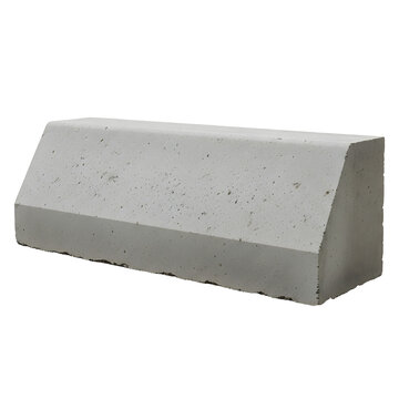 Concrete curbstone on black background isolated on transparent background