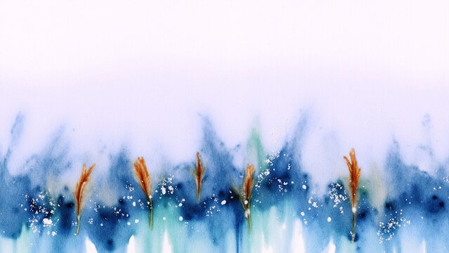Ethereal Layers of Abstract Watercolor and Undercurrents