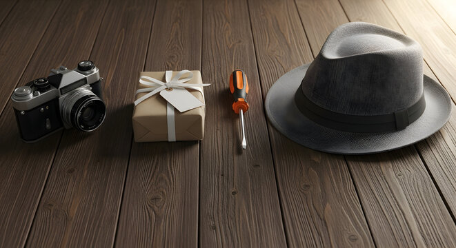 Heartfelt father day gifts celebrating dad with presents hat and warm wishes