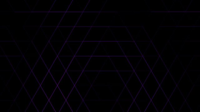Black and purple minimalist geometric triangle grid abstract gradient pattern background animation