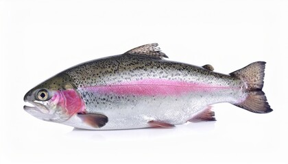 Fototapeta premium High-resolution image of a rainbow trout highlighting its vivid colors and natural texture, perfect for culinary or nature-themed projects.