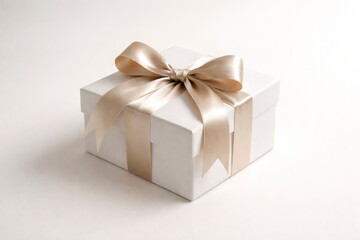 Fototapeta premium Gift Box with Elegant Ribbon – Mockup