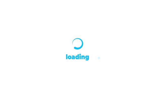 Round loading bar icon animation Isolated on Black Background