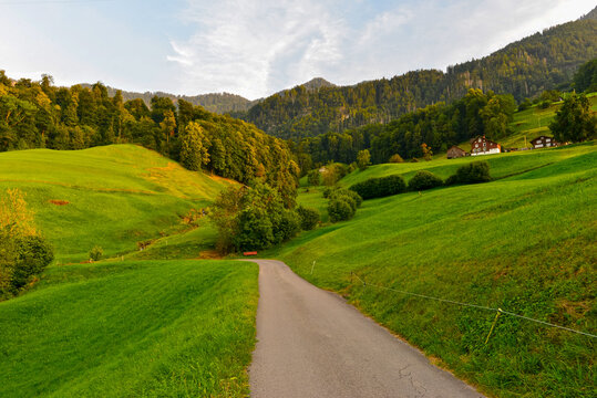 Quarten am Walensee im Kanton St. Gallen, Schweiz