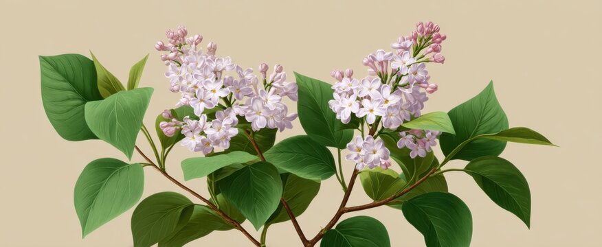 Colorful flowering lilac bush in summer perfect for wedding invites greeting cards and decor