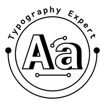 Typography Expert Icon. Font, Design, Typography Symbol. Illustration for Creative Concept. Transparent PNG