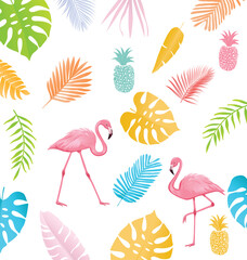 Tropical Sale Summer Design Background. Vector stock illustration © Ekler