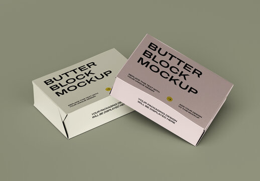 Butter Packaging Block Mockup