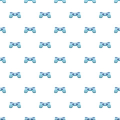Video game controllers creating a seamless pattern background © nsit0108