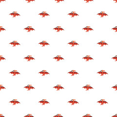 Cute prehistoric pterosaur characters repeated for textile or wallpaper designs © nsit0108