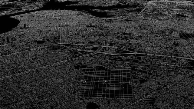 3D looped animation of city - Havana Cuba