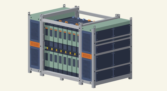 Detailed 3D render of a CubeSat satellite structure with solar panels and internal components.
