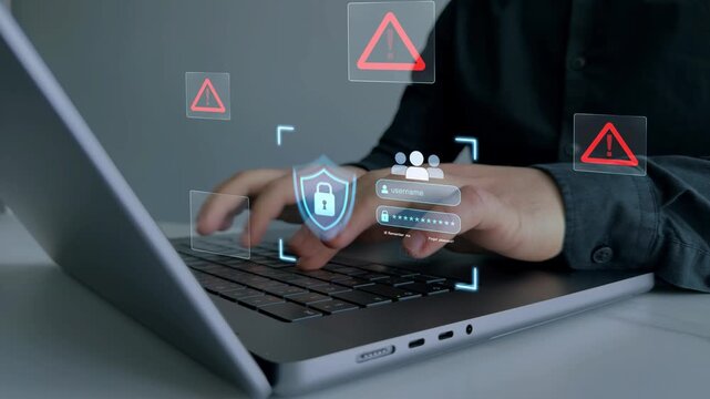 Strong passwords, MFA, and monitoring prevent cyber attacks, credential theft and unauthorized access. Cybersecurity alert notification.Protect profiles from hacks.