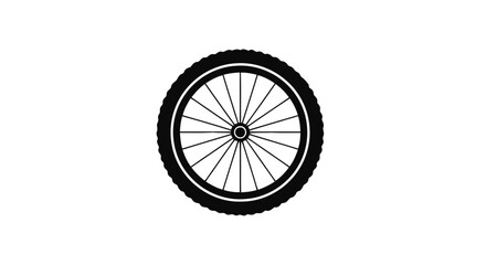 Naklejka premium Vector illustration&nbsp;of bicycle wheel icon, simple style on a transparent background