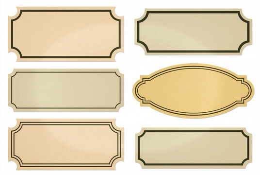 Set of blank elegant vintage frames with simple borders for classic wedding invitations sophisticated greeting cards and luxury decorative design labels.