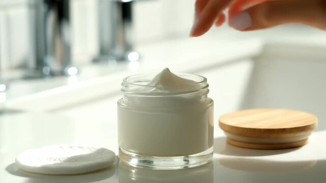 cosmetic cream in a jar