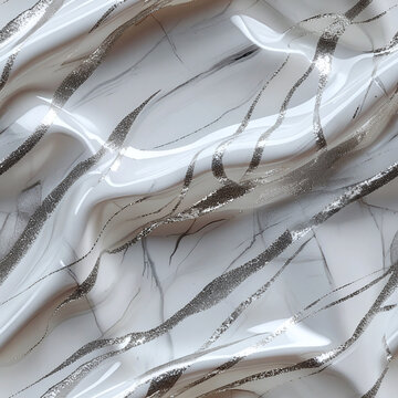 Luxury white marble background with subtle platinum silver veins, clean modern design, polished stone texture, premium elegant aesthetic