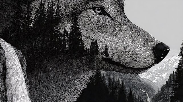 Close-up portrait of a black and white cow with detailed fur texture and large horns animal