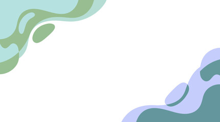 Fototapeta premium Colorful Abstract Shapes with Flowing Ribbons on White Background.