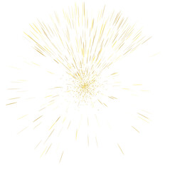 Obraz premium Golden glitter firework explosion