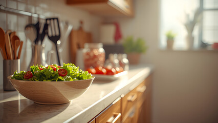 Naklejka premium Fresh Salad and Ingredients