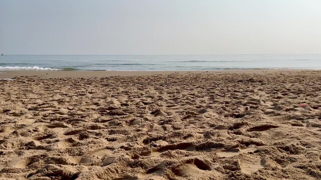 Tranquil beach sunlight summer day