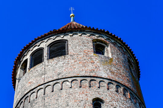 Der Blasiusturm in Kaufbeuren im bayerischen Allg&auml;u	

