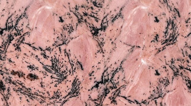 Seamless Natural Polished Pink Rhodonite Texture - Luxury Mineral Background
