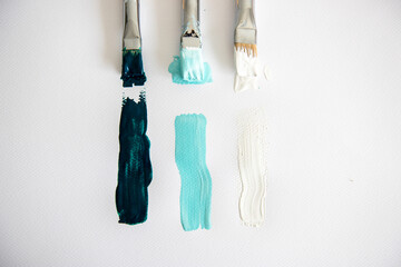 Naklejka premium Colorful brush strokes on canvas.