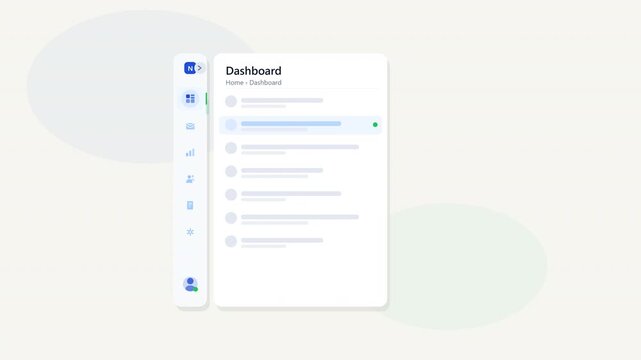 A clean, minimalist user interface design for dashboard applications with blue theme