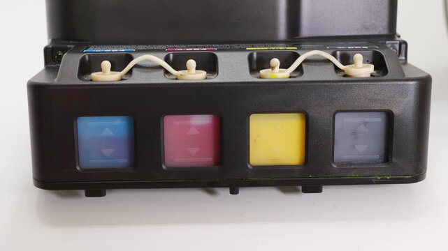 maintain and troubleshoot a color printer showing error lights during operation