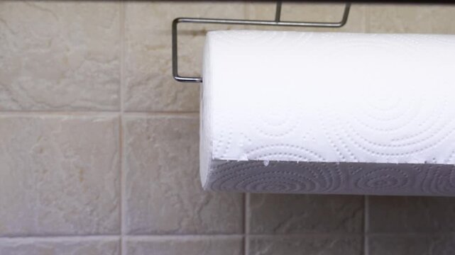 How to change a paper towel roll easily in your kitchen at home during the day