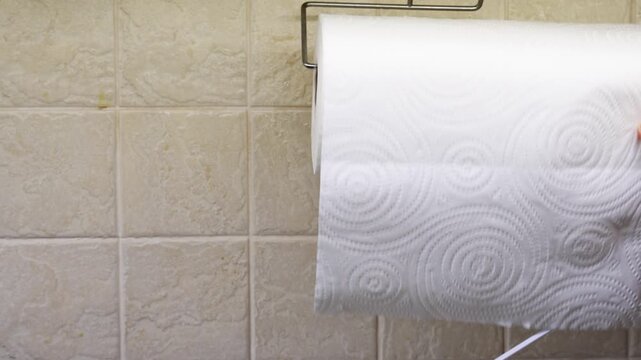 How to change a paper towel roll in the kitchen step by step for easy access when cooking or cleaning
