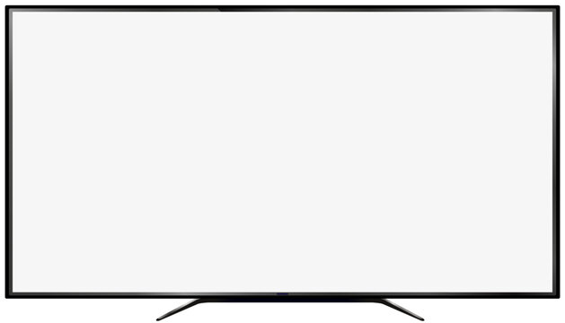4K TV Flat Screen lcd,Oled,Plasma, Realistic 3D Model White Blank Monitor Display Mockup,Empty Television Template Wide flatscreen Monitor hanging on the wall,Design element for Catalog,Web Site