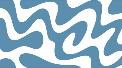 Fototapeta premium Abstract blue and white wavy lines create a flowing organic pattern that provides a modern minimalist aesthetic for digital backgrounds