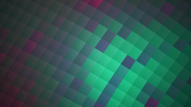 geometric background with gradient colors transitioning from green to pink, digital pattern