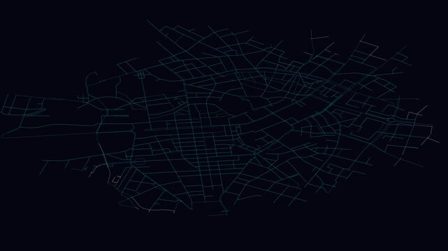 Berlin, Germany, City Infrastructure Expansion Animation, Urban Visualization Technology