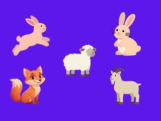 Naklejka premium easter bunny and easter eggs