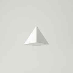 Fototapeta premium Gemini saidAn abstract geometric background features a 3d glass pyramid design and triangular vector shapes with light shadows to create a modern business card concept illustration