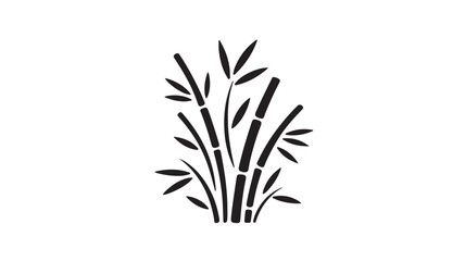Fototapeta premium Bamboo Plant Silhouette For Nature Concepts
