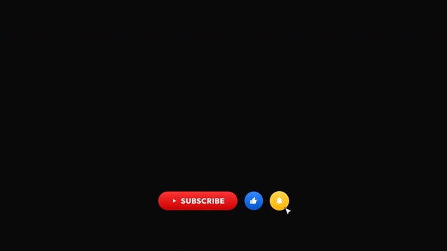 Red interactive button triggers sequenced engagement icons via cursor clicks for digital content monetization and growth.