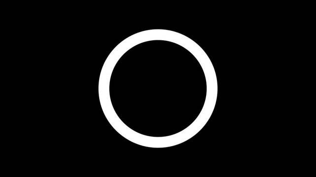 minimalist white circle download, transparent animation background