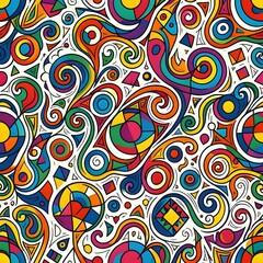 Fototapeta premium Abstract seamless pattern with circles