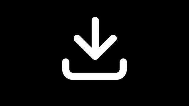 download icon transparent animation background with arrow symbol