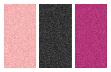 Fototapeta premium Colorful Fabric Texture Background Set Vertical Panels.