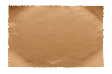 Fototapeta premium Old brown vintage crumpled paper sheet providing empty background texture for overlay or design
